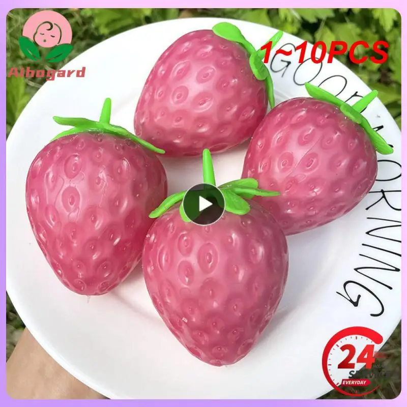 

1 ~ 10 шт., игрушка-антистресс в виде клубники