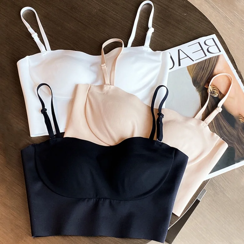 Женский топ-труба антибликовый бюстгальтер на бретельках с красивой спиной и