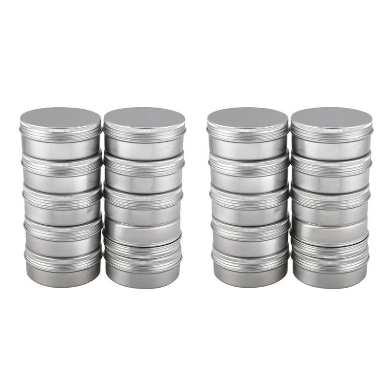 

20 X Vacuum Cosmetic Container Container Jar Of Aluminum Lip Cream 150 Ml Screw Cap