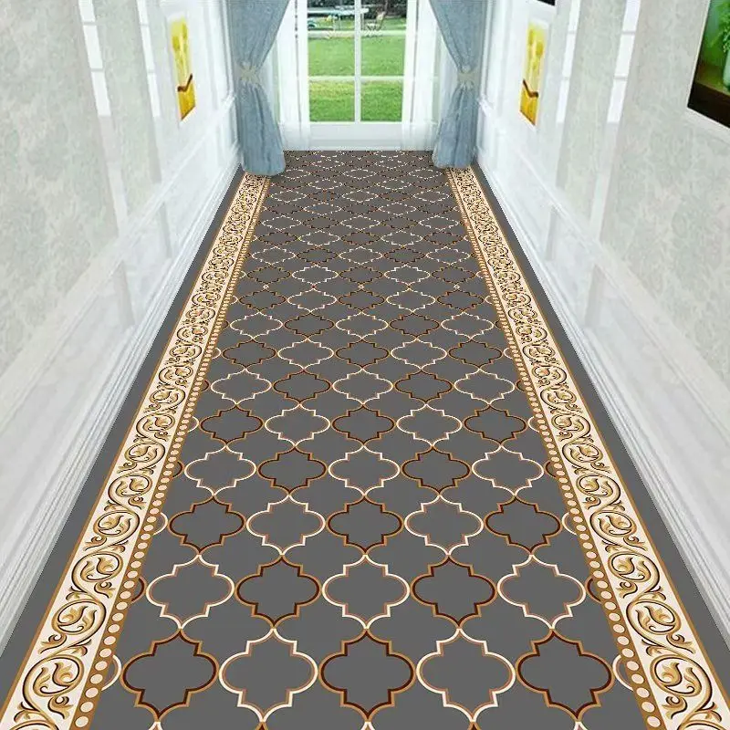 

Long Corridor Carpet Runner Hallway Long Rug Customizable Hotel Decoration Stair Carpet Aisle Non-slip Floor Mat Luxury