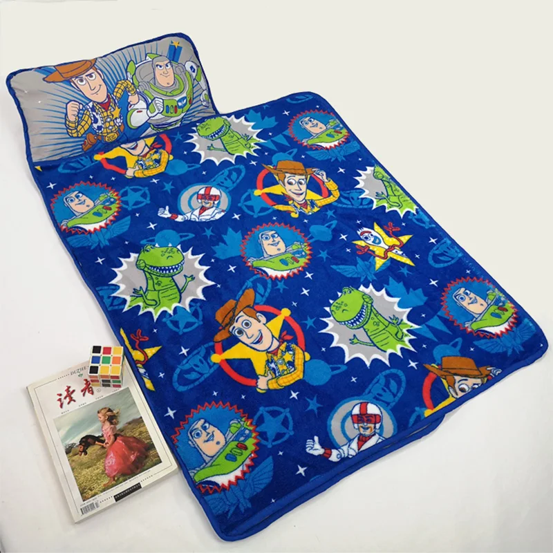 

Disney ToyStory Sleeping Bag Travel Blanket Portable Rolled Nap Mat with Blanket and Pillow for Kindergarten Baby 0-4 Year Old