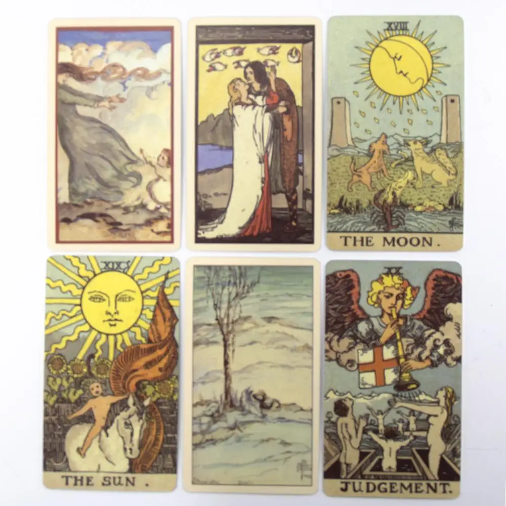 Колода Таро Смита Уэйта в жестяной коробке с позолоченным краем для игровой