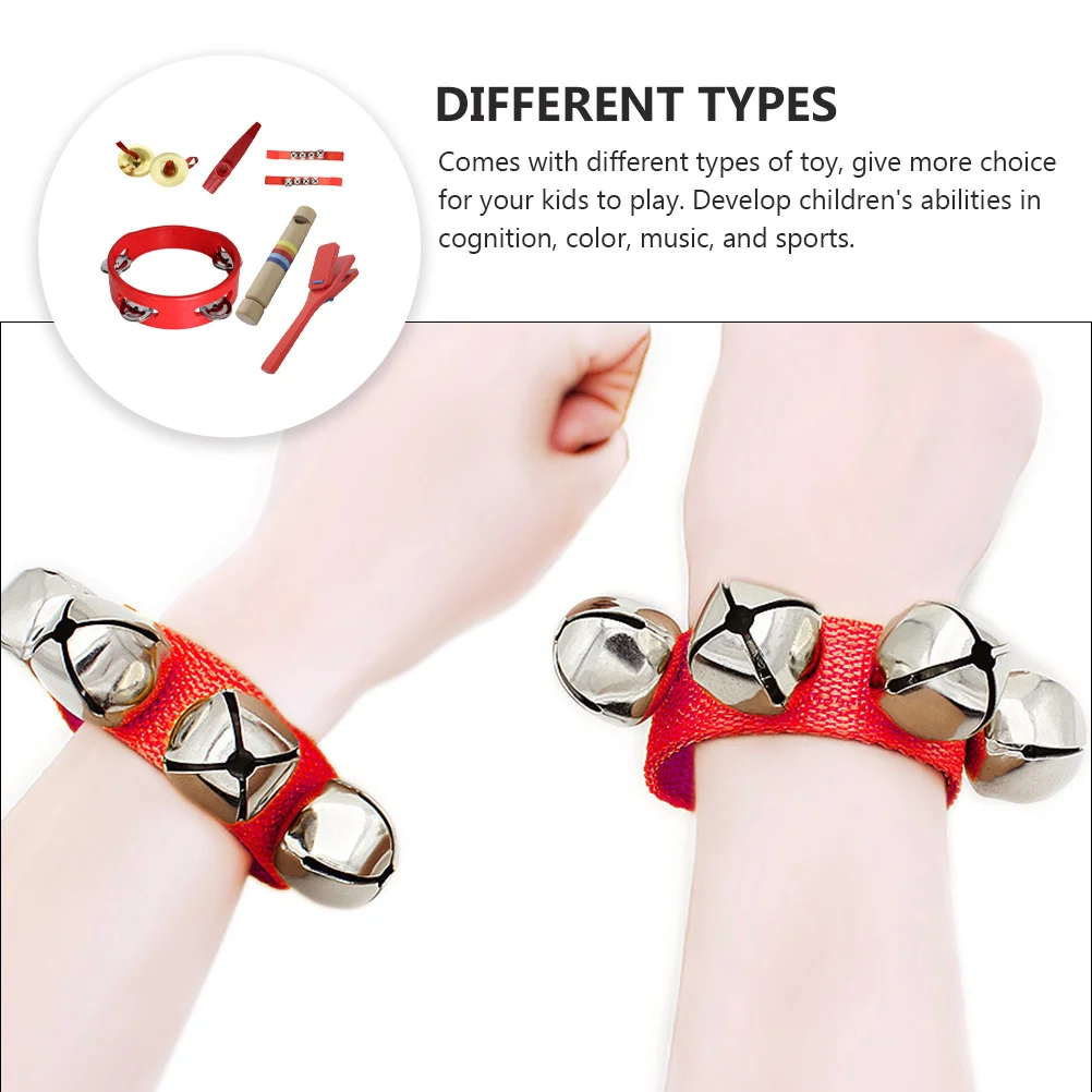 

6 шт./компл. практичный Забавный очаровательный набор инструментов для тамбурина детский музыкальный инструмент игрушка