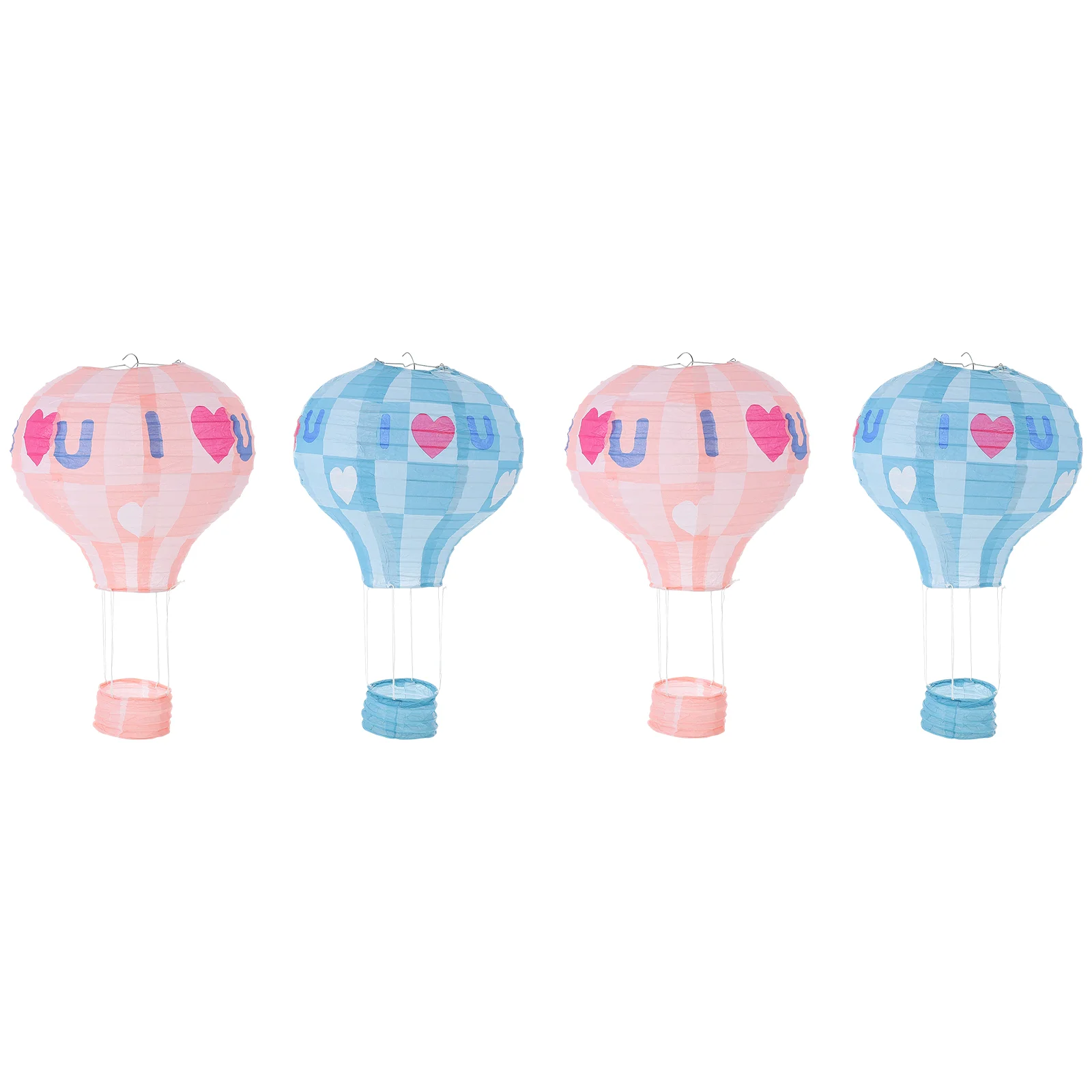 

4Pcs Decorative Hot Air Balloon Lantern Festival Lantern Pendant Indoor Lantern