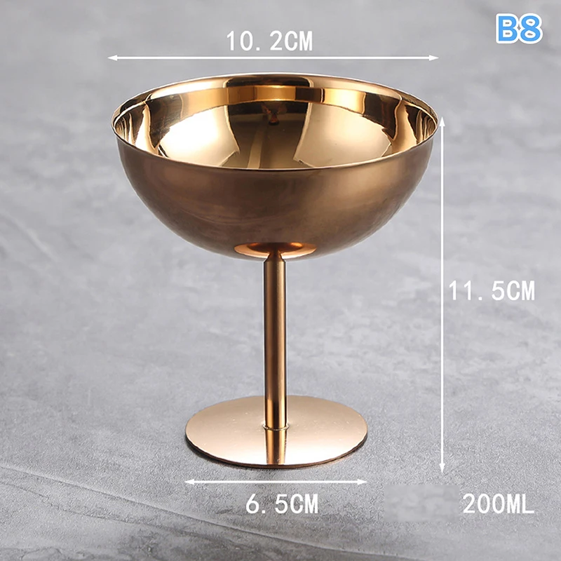 

Стаканы для мороженого JETTING серебристые из нержавеющей стали