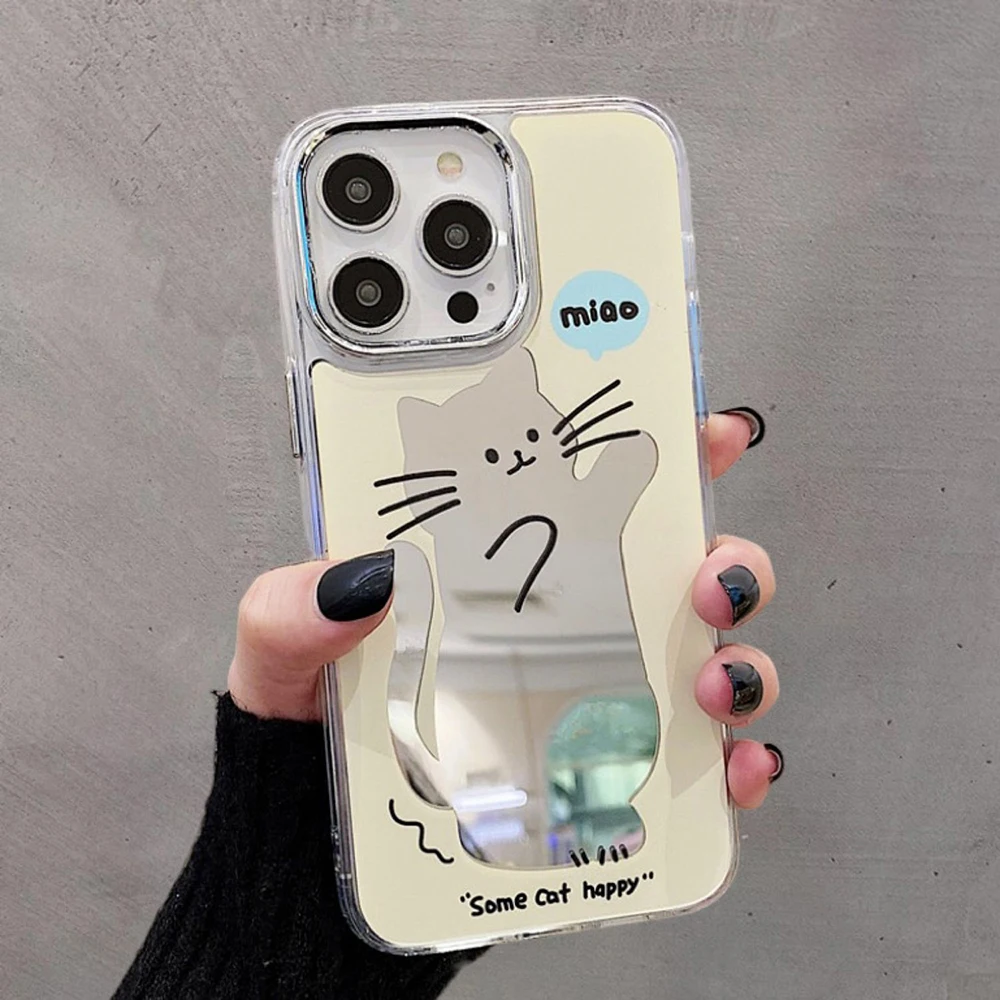 

Cute Mirror Phone Case For Iphone 14 Cover For IPhone 11 12 13 14 Pro Max X XR XS Max 13promax 14promax Silicone Phone Covers