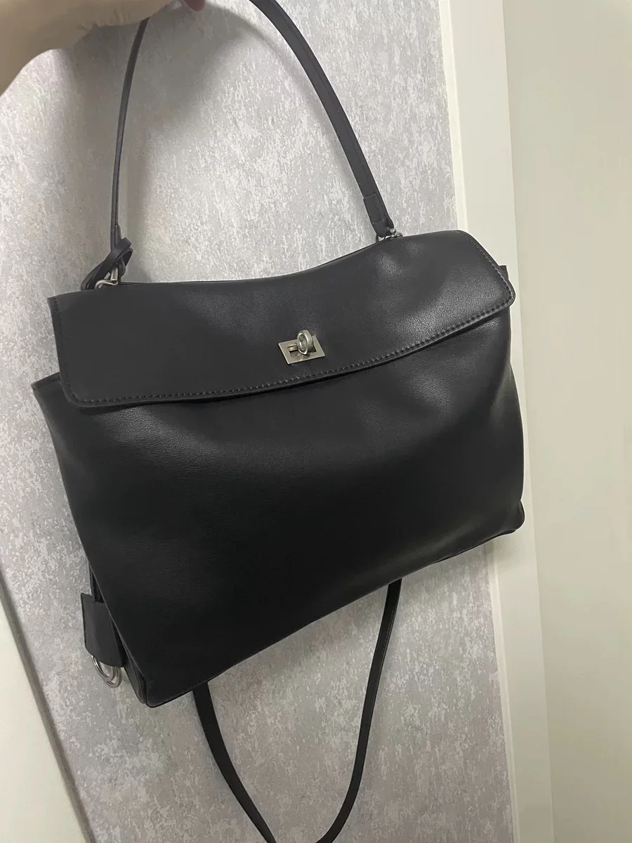 Новинка 2024 вместительная мягкая сумка-тоут из первого слоя воловьей кожи сумка