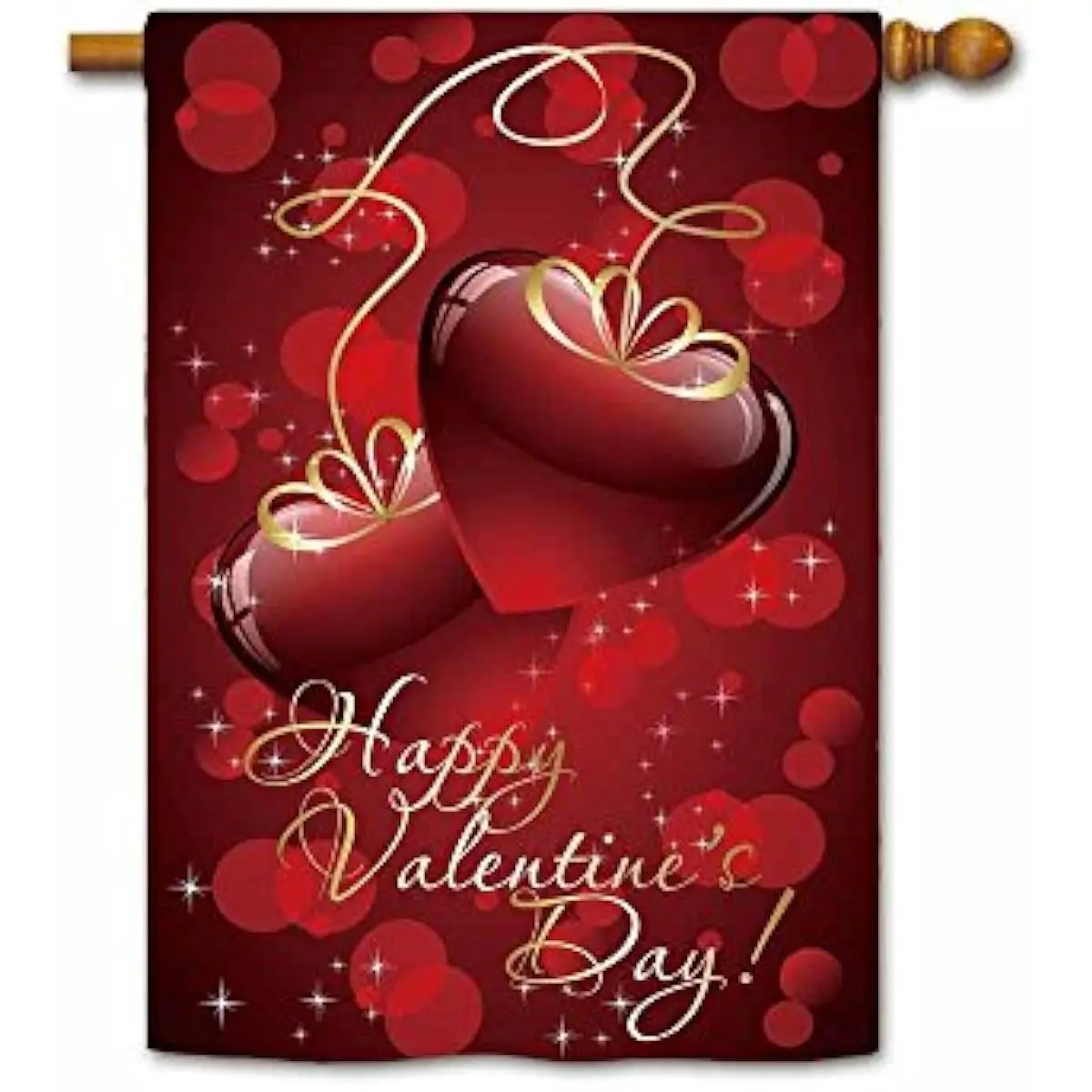 

Happy Valentine's Day House Flag Love Heart Red Flag for Indoor and Outdoor Decor Home Farmhouse Outside Decor