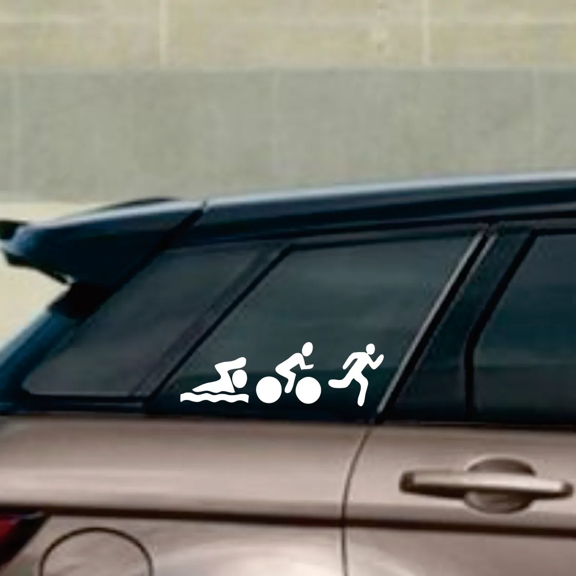 Автомобильная наклейка для триатлона подходящая плавания езды на велосипеде и