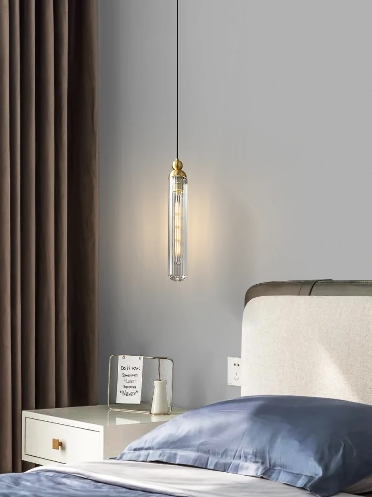 Люстра медная прикроватная для спальни маленькая Минималистичная креативная