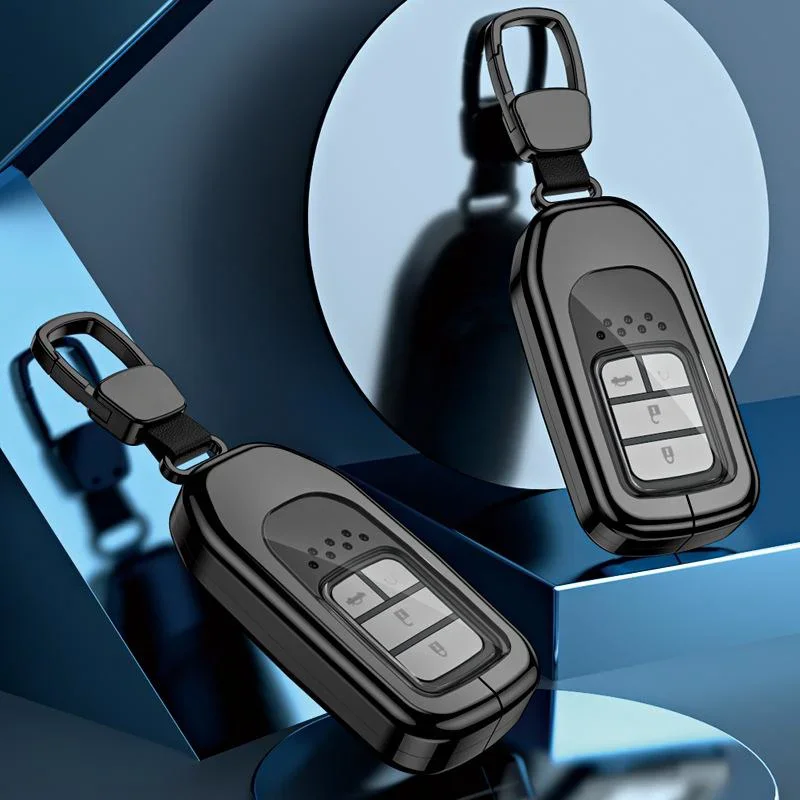 Алюминиевый сплав ТПУ автомобильный брелок для ключей чехол Honda Fit Accord CRV HRV Civic Pilot