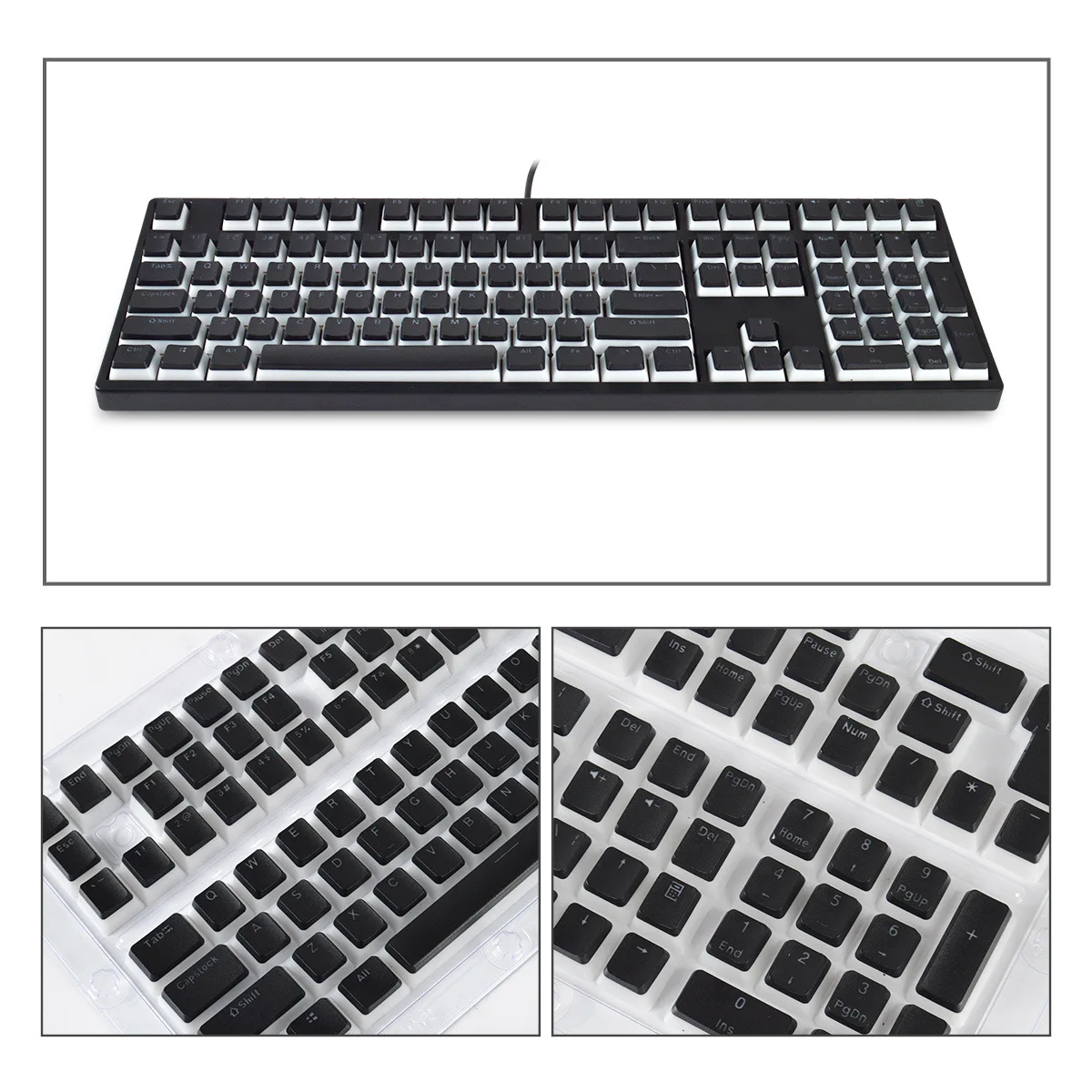 104/129 клавиш PBT пудинговая клавиатура двухцветная инъекция OEM профиль