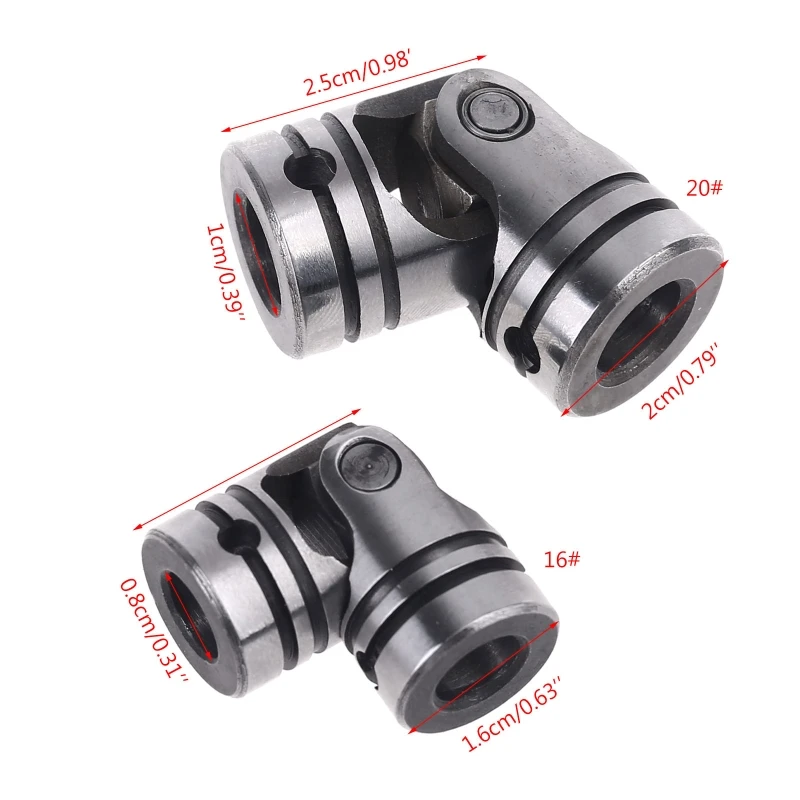 Diameter 16mm/20mm Universal Coupling Shaft Motor Connector DIY Steering Steel Joint acoplamento ível |