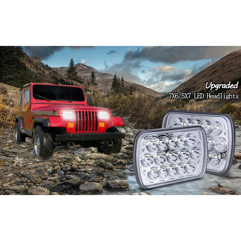2 шт. 5x7 7x6 дюймов автомобильная лампа головного света фара ближнего и дальнего для