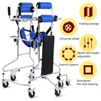 8 wheels walker assist walking rehabilitation device walkers anti backward rollover shelf tool elderly stroke hemiplegia walker