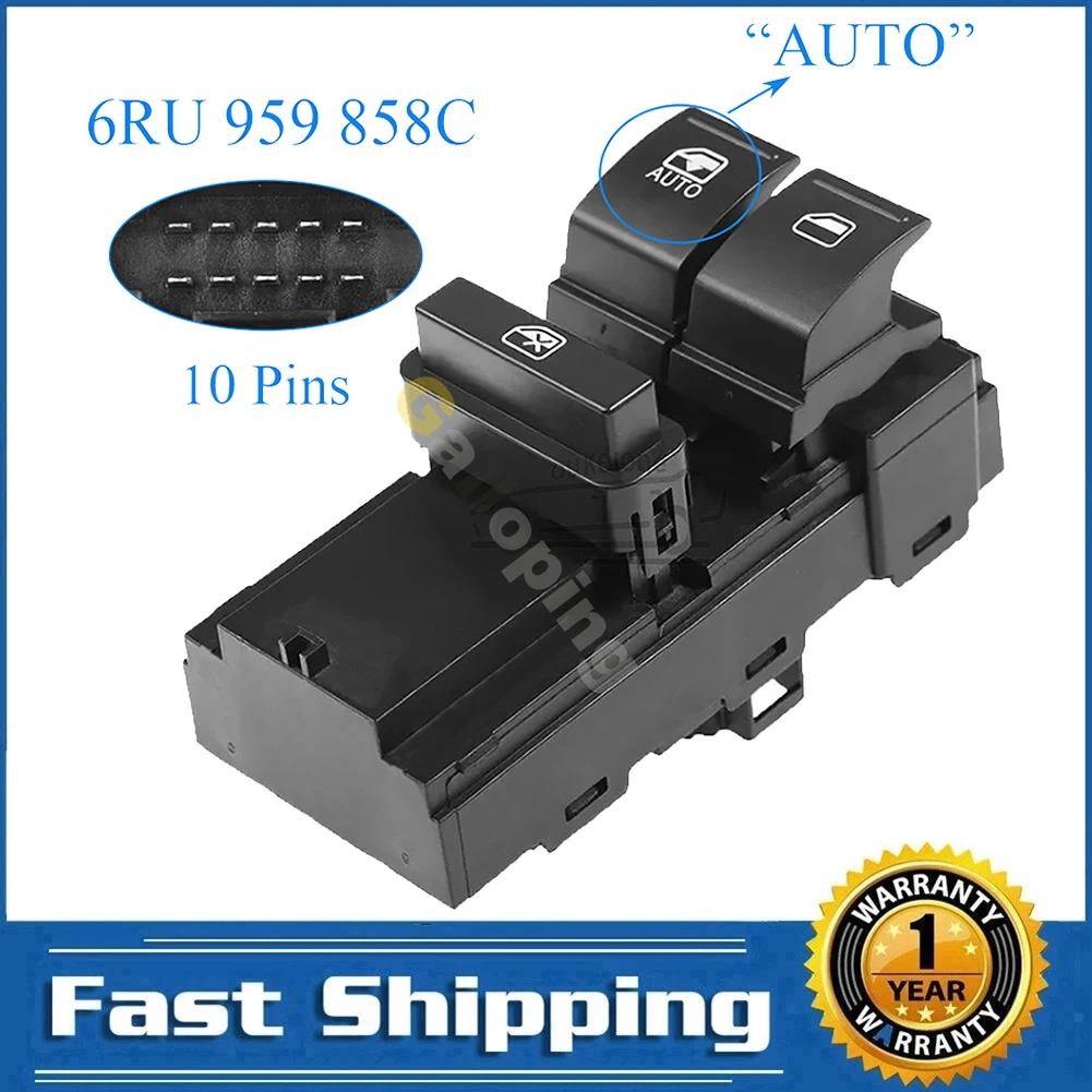 

Для VW Polo/Derby/Vento 2011-2022 электрический главный переключатель стеклоподъемника, кнопка регулировки 6RU 959 858C, автомобильные детали