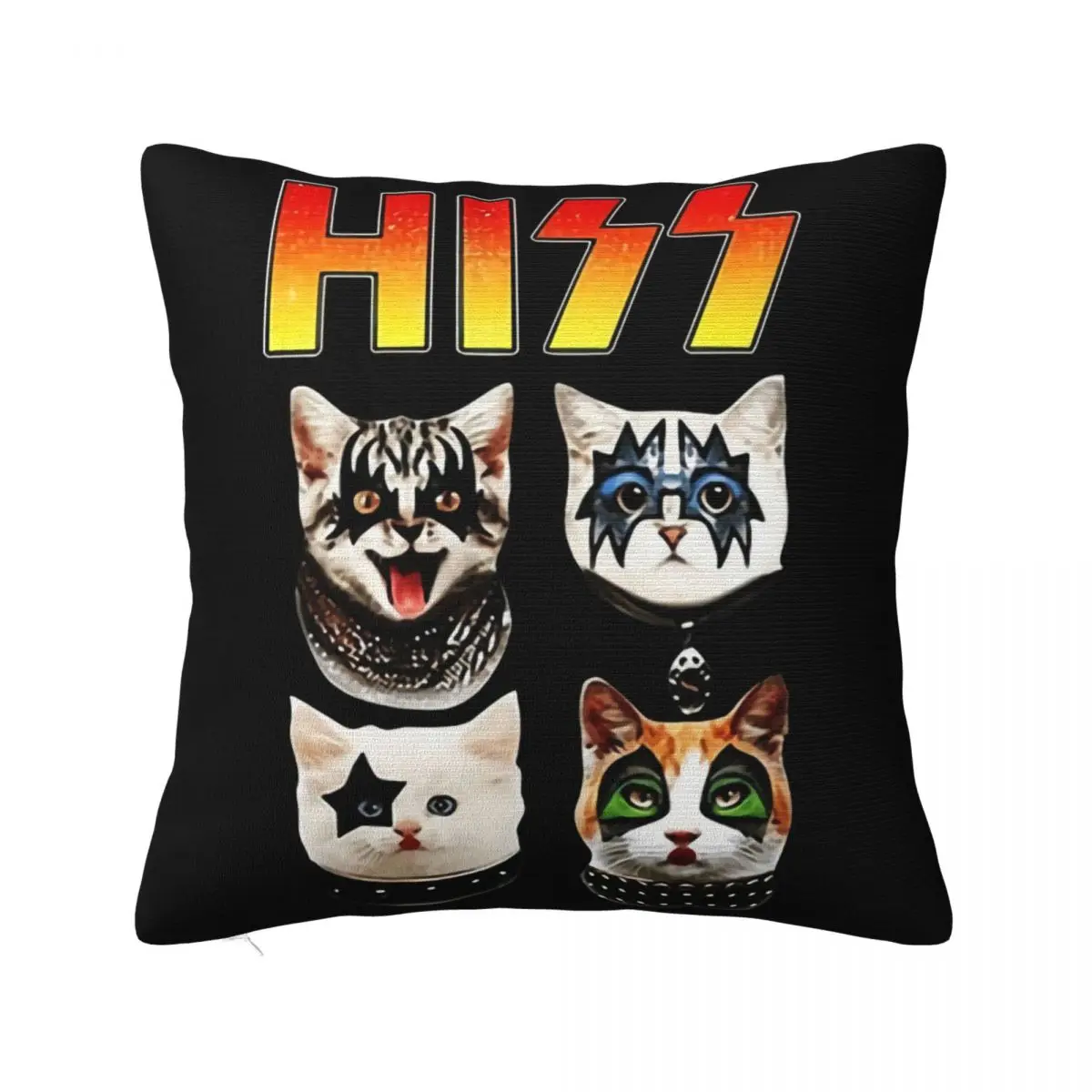 Kiss Hiss Cat Parody Забавный рок-мяу-группа Мужчины Хип-Хоп Рок Новейшие топы Футболки