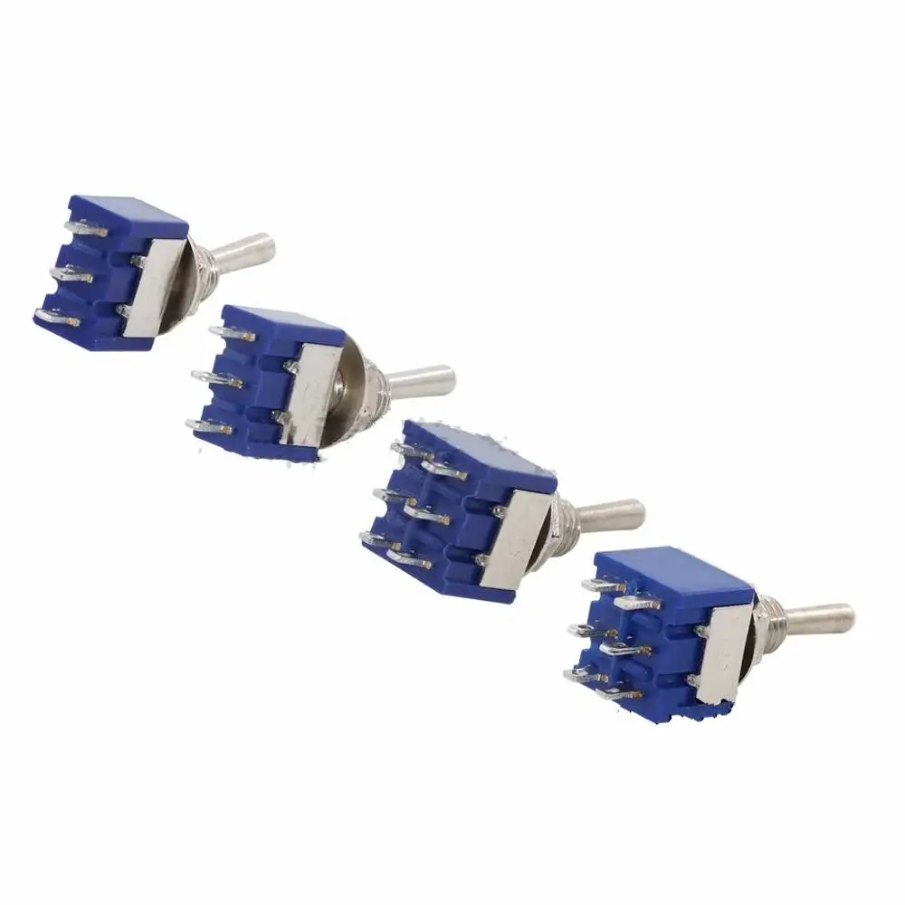 50 шт. миниатюрный рычаг переключения однополюсный двойной бросок ВКЛ./вкл. 120VAC 6A