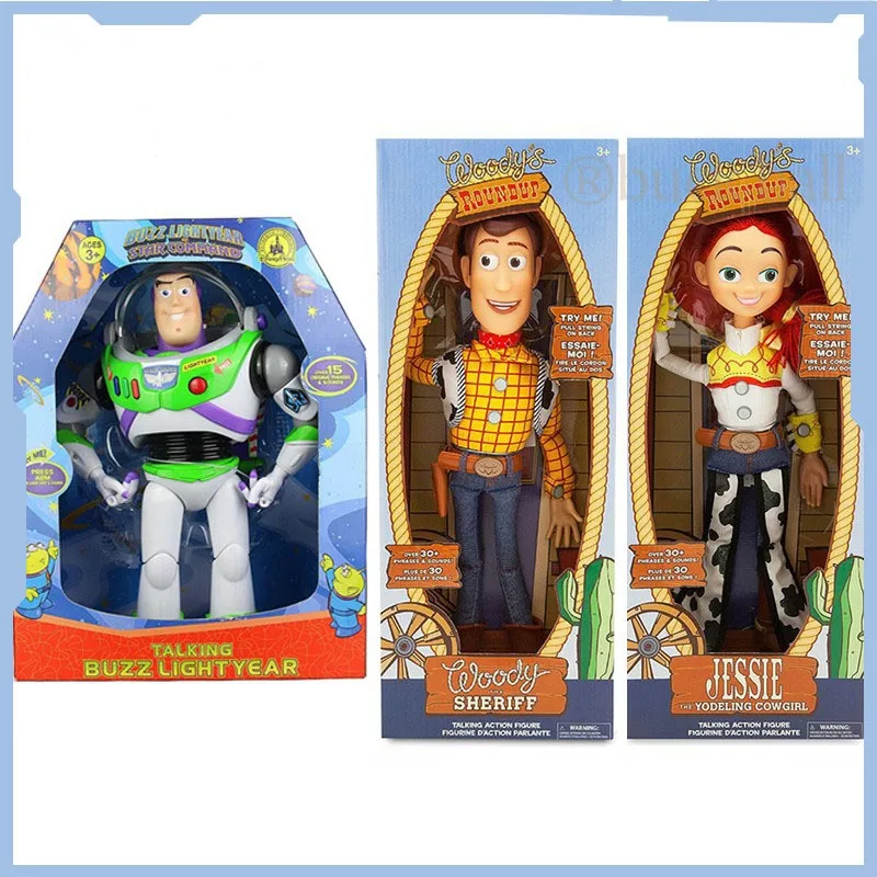 Woody Buzz Lightyear Slinky Dog Figure Talking Dolls Pvc Action Figurine Collections Children's Gift Toy