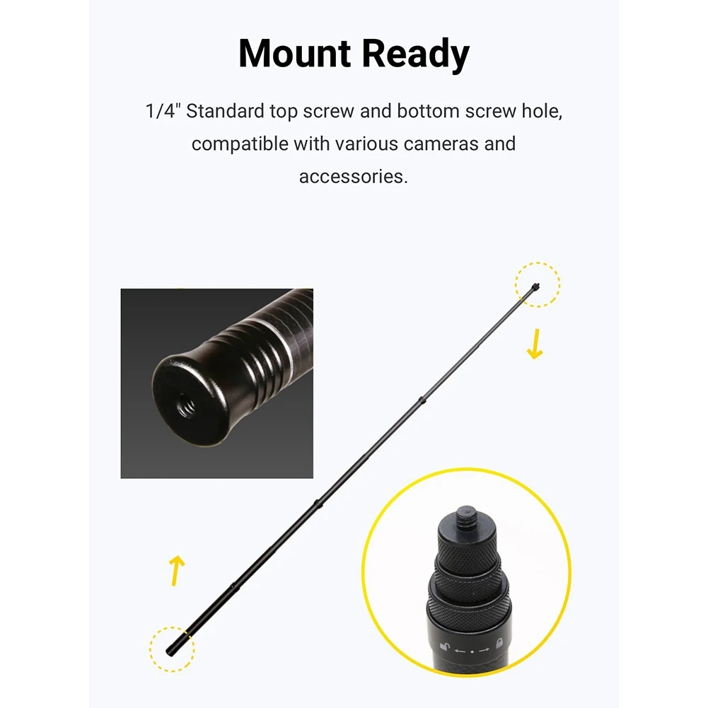 Сверхдлинная невидимая селфи-палка из углеродного волокна регулируемый