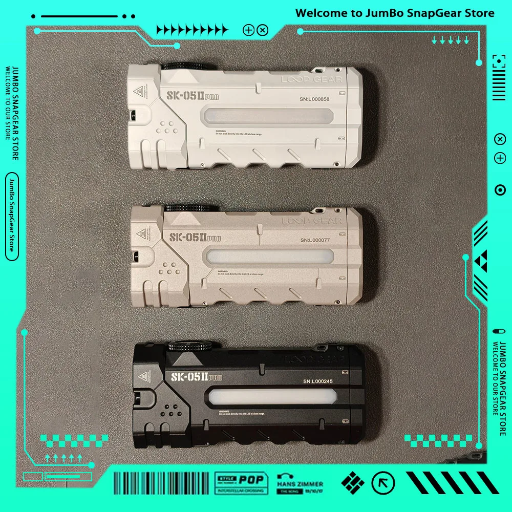 Фото Магнитный фонарь Loop SK05PRO II, механический, с несколькими источниками света, из алюминиевого сплава, портативный, 5000 лм, 8000 мАч, с длительным сроком службы батареи №3