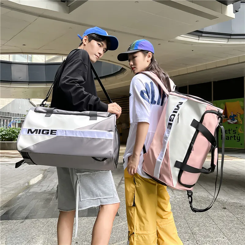 

Abay Short Distance Travel Bag Women Casual High-capacity Backpack Men Training Dry Wet Separate Sports Bag Gym Duffle Bag