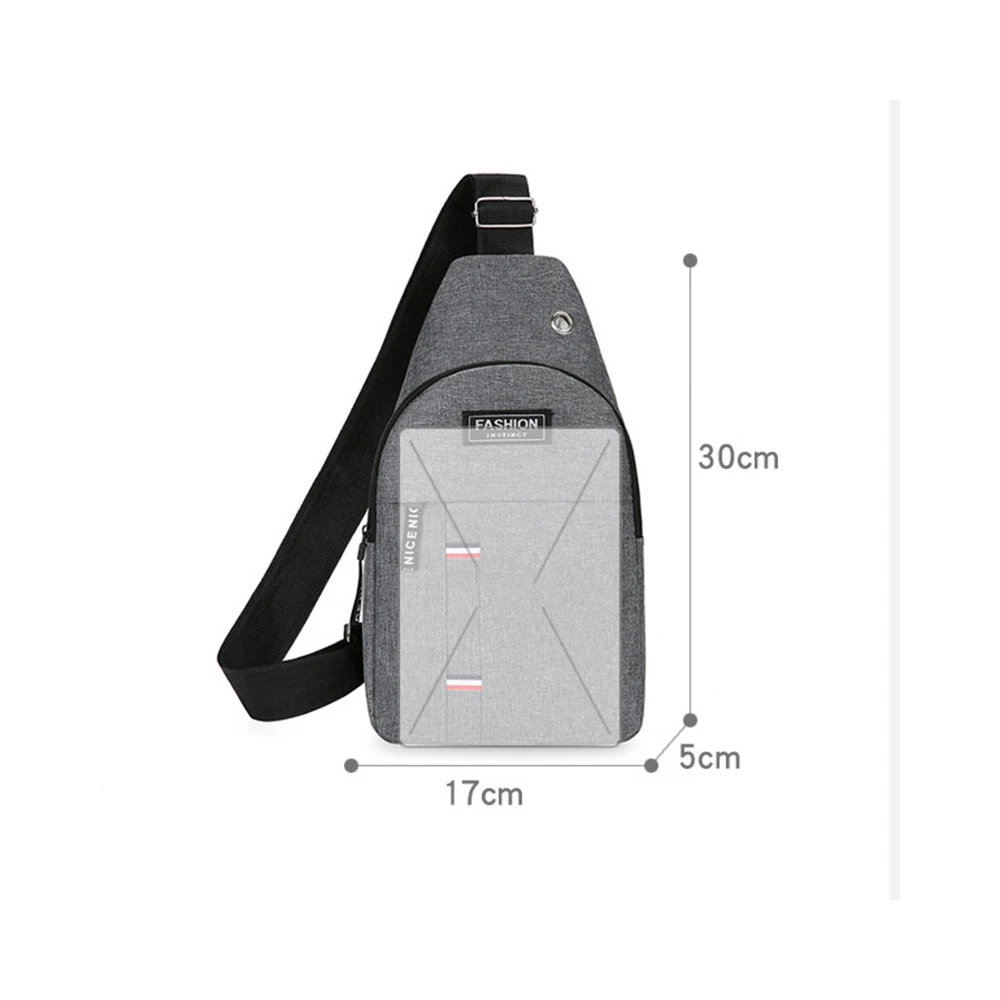 Нагрудная сумка мужская через плечо на одно большая вместимость модная