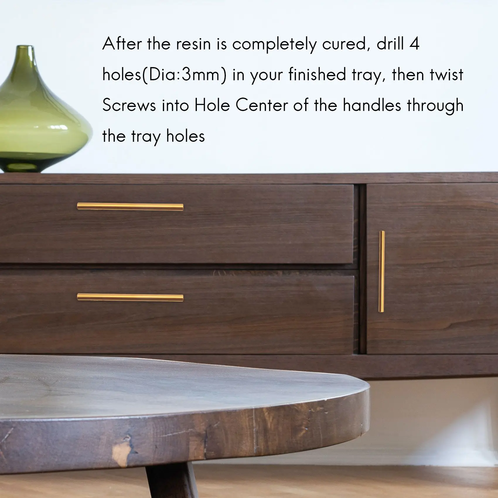 4 шт. золотые ручки формы для лотков из смолы эпоксидной фурнитура нержавеющей