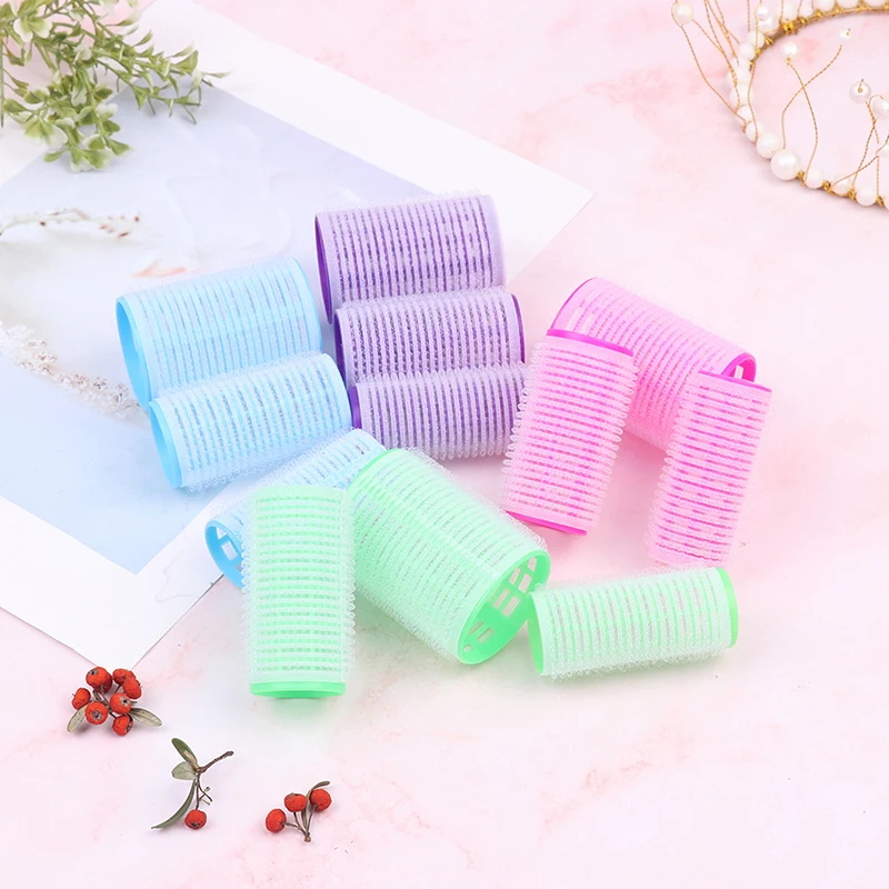 

1Pc Self-Grip Hair Rollers Heatless Hair Curlers No Heat Hair Bangs Volume Self-adhesive Hook & Loop DIY Styling Tools