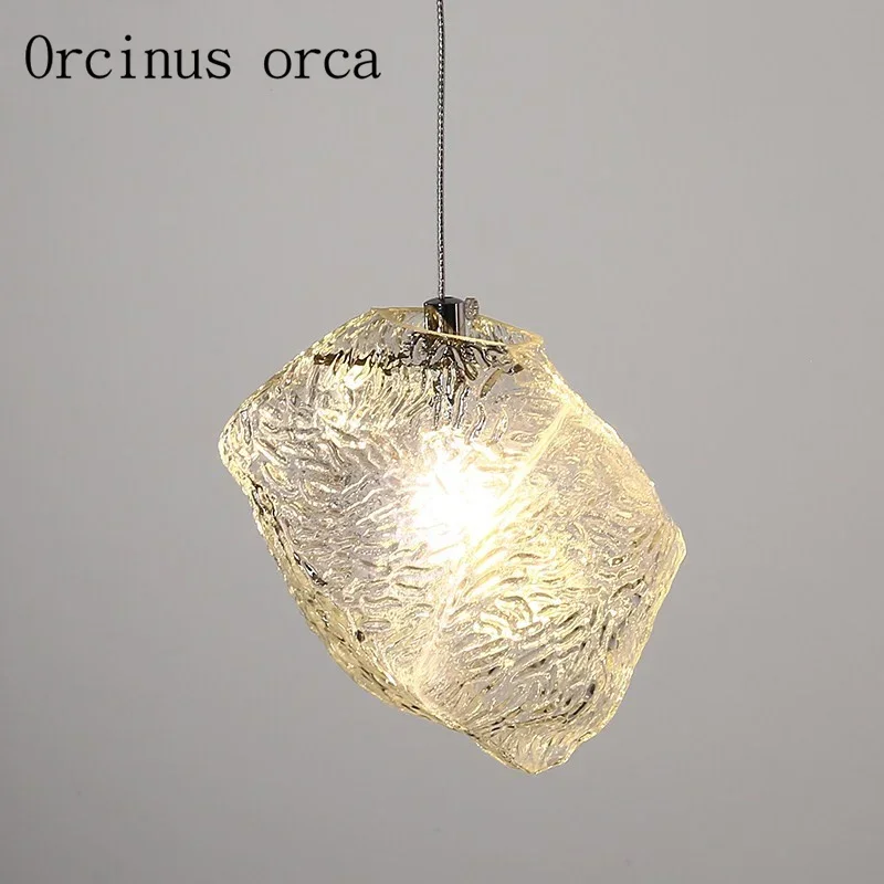 Корейская современная простая стеклянная люстра со льдом креативная личность