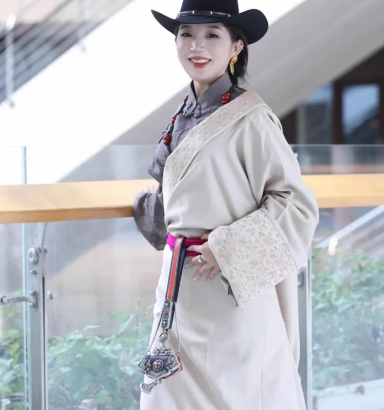 Китайская женская винтажная тибетская одежда Xizang Kangba