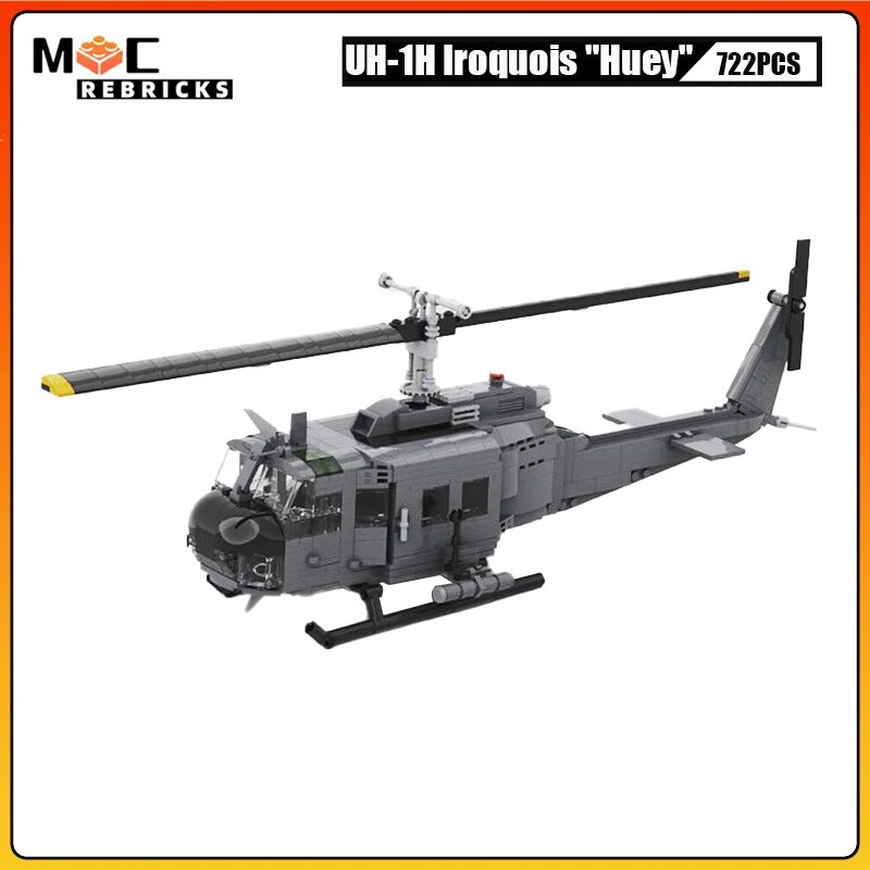 WW2 War Series US Phantom II Aircraft F-4G Wild Weasel Fighter Building Block UH-1H Huey Вертолет MOC Модель Кирпичная