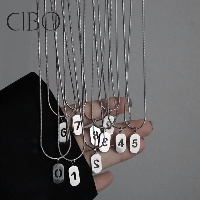 Титановое цифровое квадратное ожерелье женское нишевое дизайнерское до ключиц