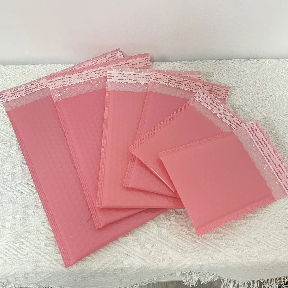 50PCS Bubble Mailers Padded Envelopes Lined Poly Mailer Shockproof waterproof Self Seal Pink Small Business Suppli - купить по