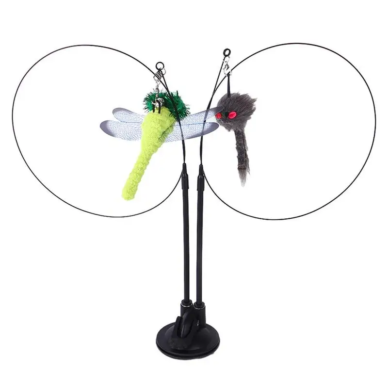 

Cat Teaser Toy Wand Interactive Wand Kitten Toys Catcher Teaser Wand Kitten Toys Bite Resistant Fun And Colorful Exercise Toys