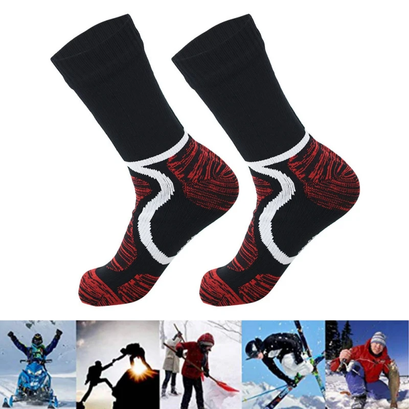 Outdoor Waterproof Socks Hiking Wading Camping Winter Skiing Waterproof Sock Snow Skiing Seamless Soft Warm Windproof Socks