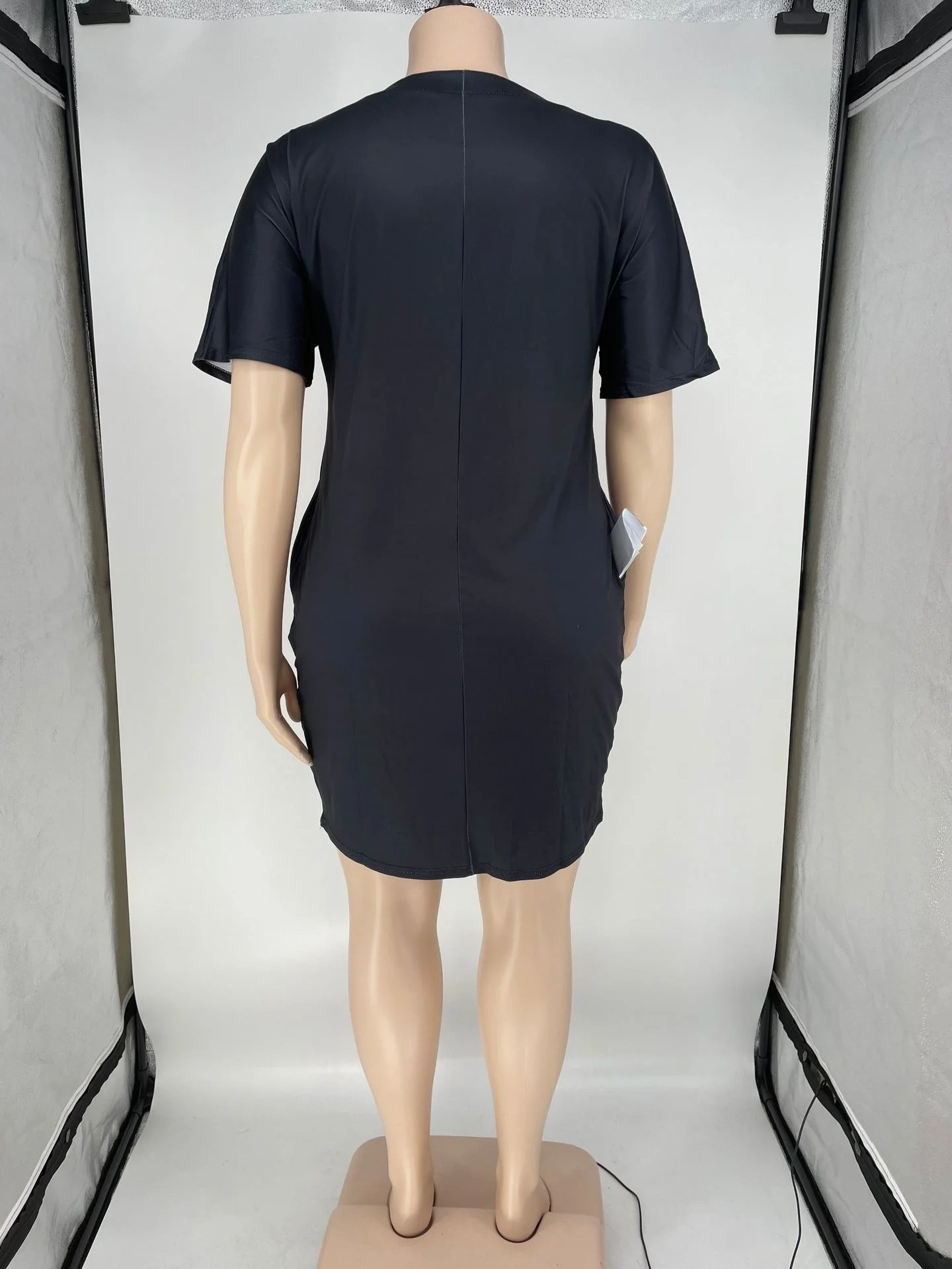 Plus Size Summer Clothes Casual Women Dress Loose Fashion Printed Knee Length Midi Dresses with Pockets Whole 3xl 4xl 5xl 6xl