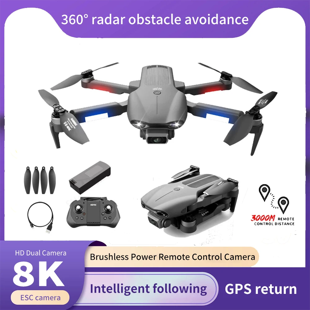 

2022 NEW F9 GPS Drone 6K Dual HD Camera Professional Aerial Photography Brushless Motor Foldable Quadcopter RC Dron Toys