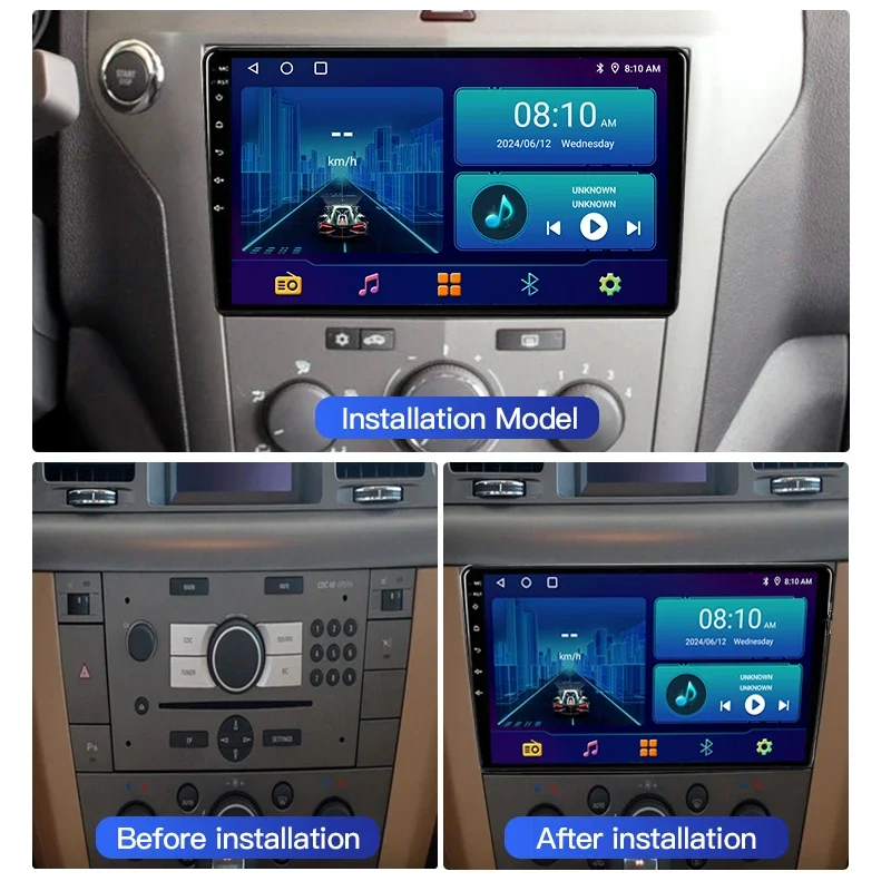 Фото Для Opel Astra H J 2004 Vectra Vauxhall Antara Zafira Corsa Vivaro Meriva Veda беспроводной CarPlay авто автомобильный радиоприемник мультимедийный плеер №3