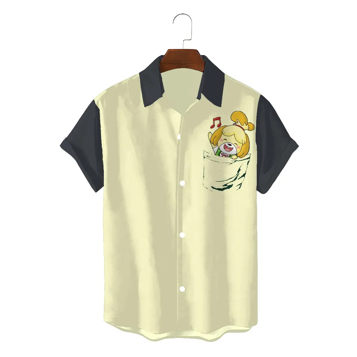 

Isabelle Pocket Essential 3D Shirt For Male Animal Crossing Pocket Camp Clothing Fashion Shirts Soft Printed Loose