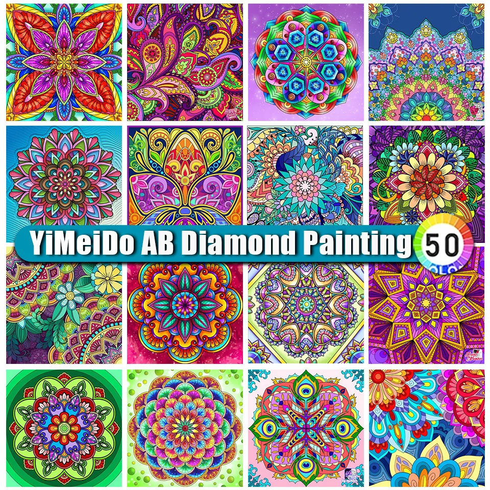 

YIMEIDO 5D AB алмазная живопись Мандала вышивка крестиком Мозаика на молнии сумка украшение для дома Алмазная Вышивка Цветы DIY Ручная работа