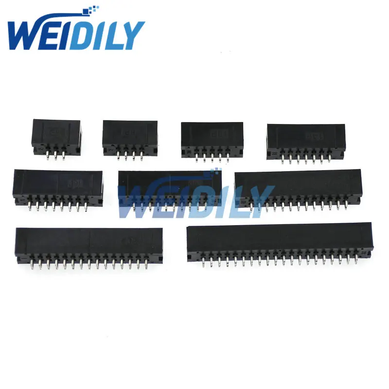 5 шт. DIP 6/10/20/26/34/40 PIN 2 54 мм Штекерный разъем прямое гнездо idc box PCB двухрядный 10P/20P/40P DC3
