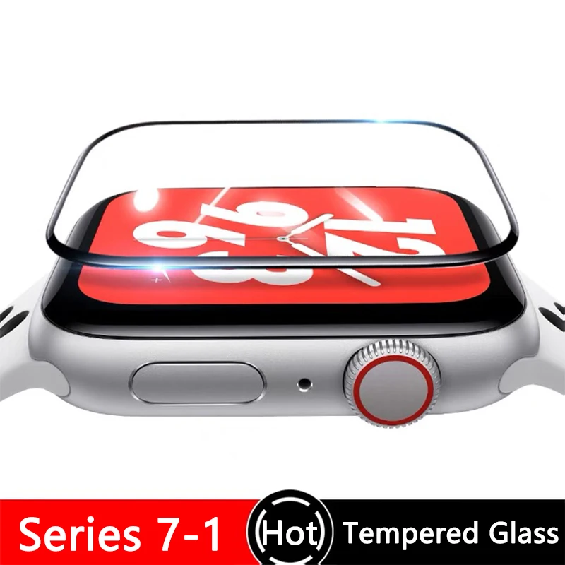 Мягкая стеклянная пленка для apple watch series 7 6 5 4 3 45 мм 44 42 закаленная
