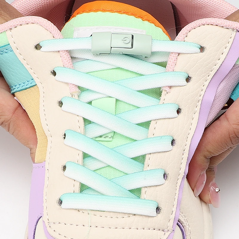 No Tie Shoelaces Flat  Men And Women Casual Shoes Lazy Shoel