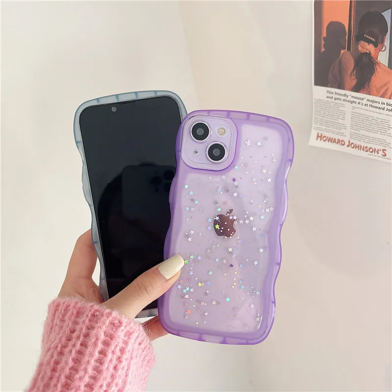 

Luxury Bling Glitter Stars TPU Phone Case For OPPO K9 K10 K9s K9X K10X Realme V13 GT GT2 Find X3 X5 Pro Silicone Back Cover Capa