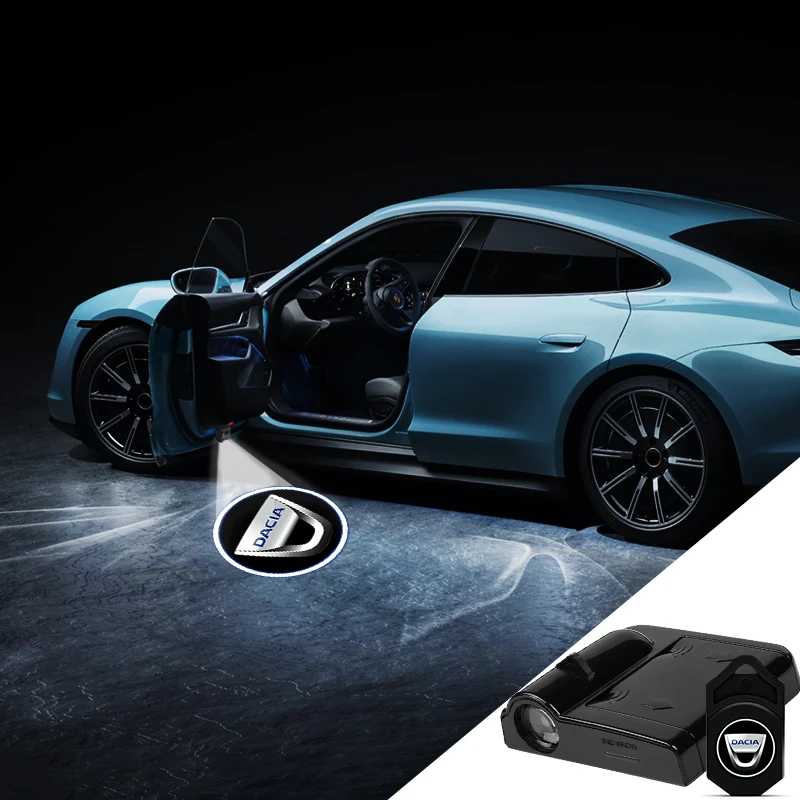 

2Pcs Car Door Led Welcome Lights Laser Projector Car Logo Decoration Accessories for Dacia Logan Duster 2018 2019 2020 Cover Fob