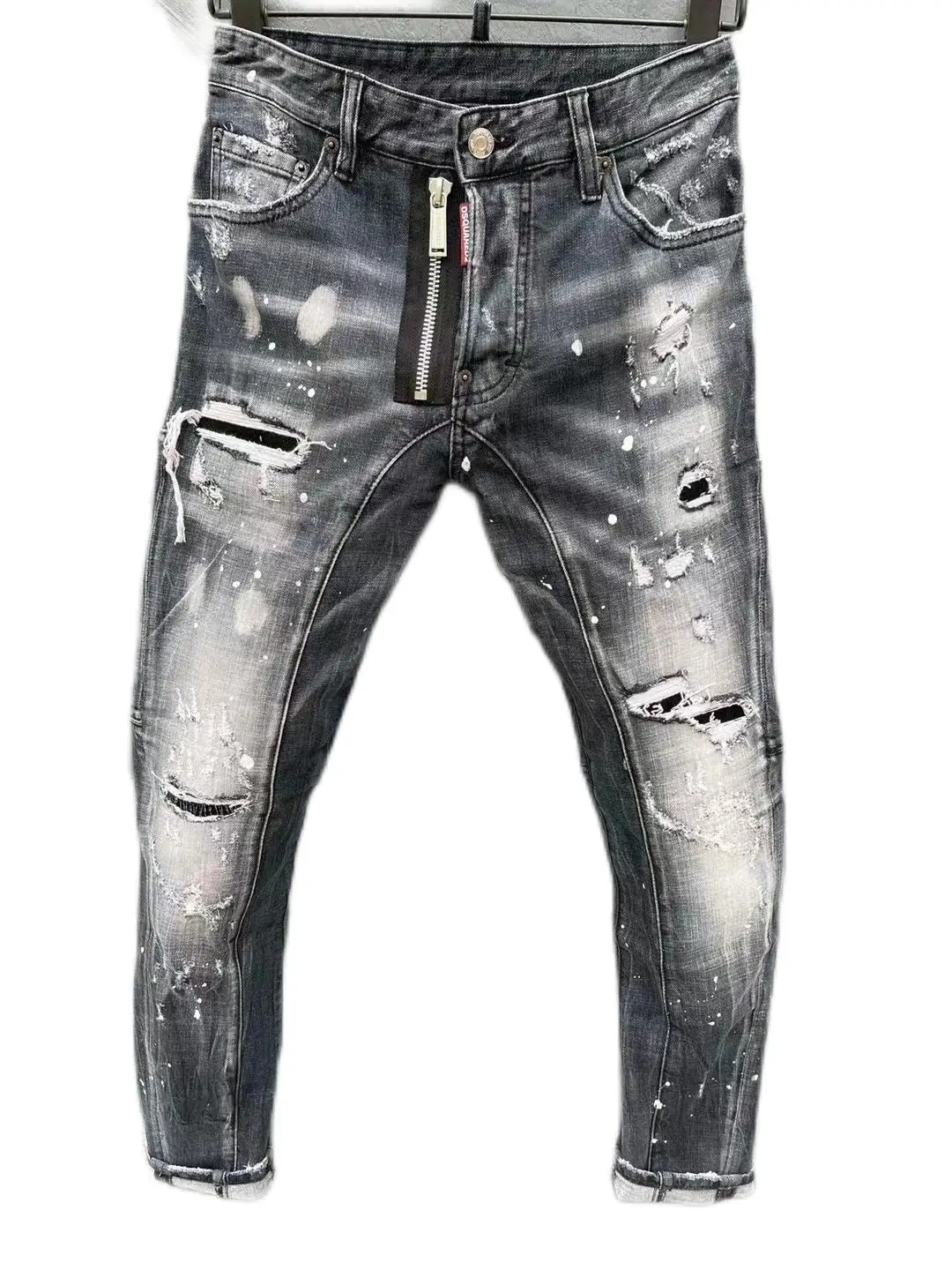 

Новый продукт Dsquared2 мужские хлопковые строчки ручной работы окрашенные женские Брендовые брюки 15211