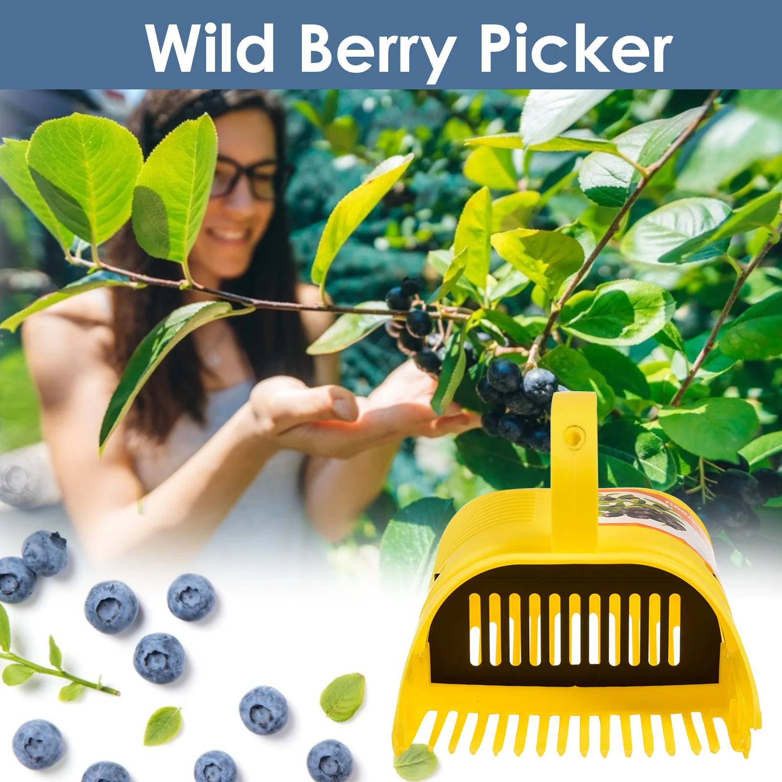 

Soft-touch Bluebe-rry Picker Comb Practical Home Harvesting Garden Tool With Professional Ergonomic Handle For Fruit