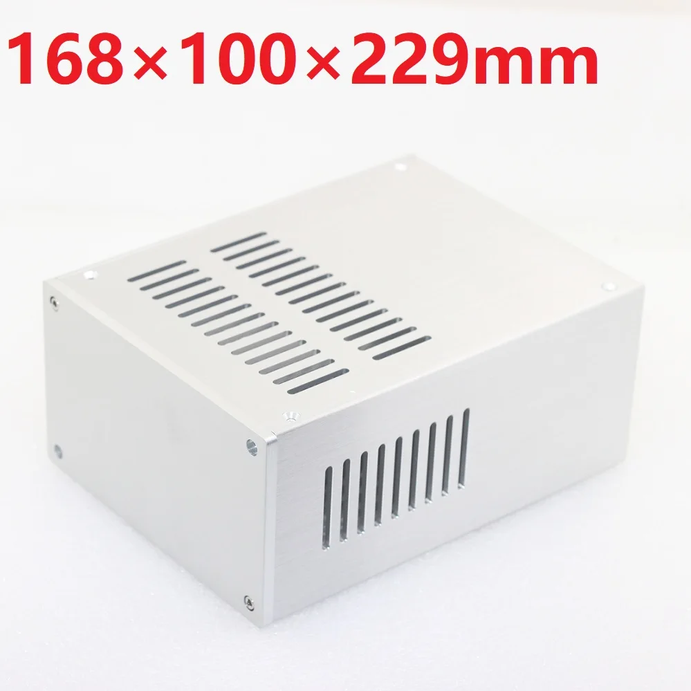 

168X100X229mm DIY Brushed Aluminum Power Amplifier Chassis WCF Case Preamp Tube Amp Drill Enclosure Hi End Shell Headphone PSU