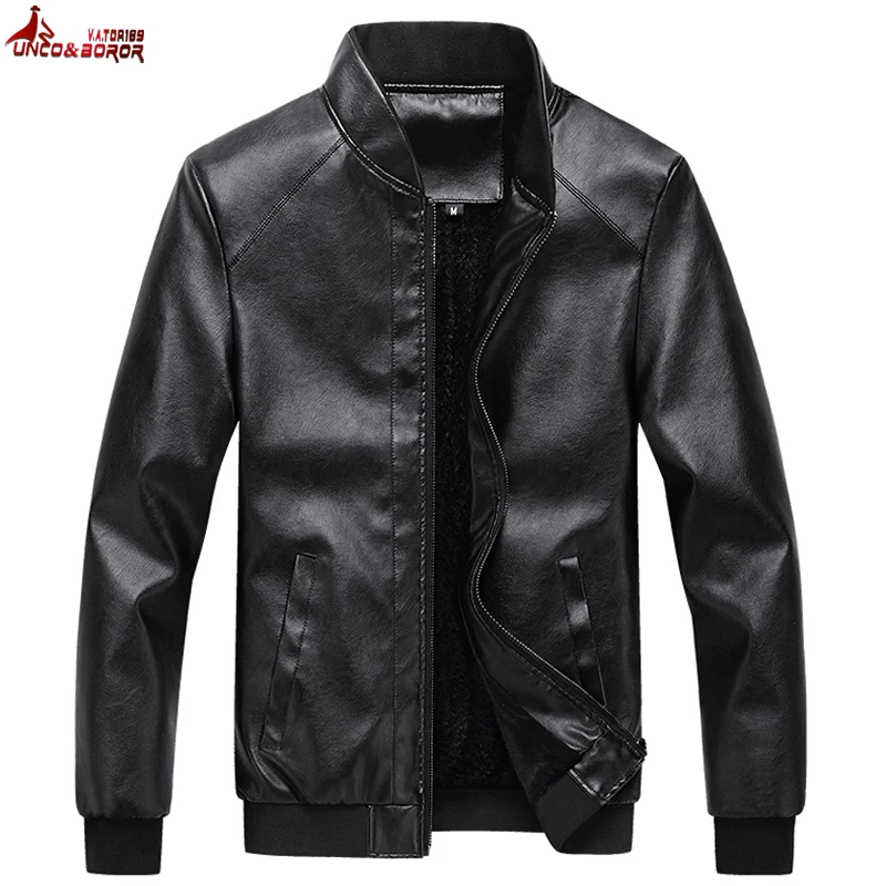 

Men Faux Leather Jacket Motorcycle 6XL 7XL 8XL Men's Jackets Black Jaqueta De Couro Masculina Outwear Male PU Leather Coats Mens